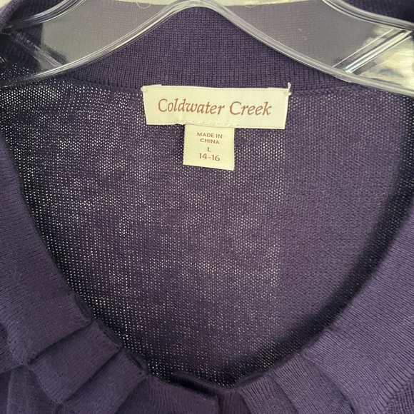 Coldwater Creek Deep Purple Knit Top - Picture 3 of 4